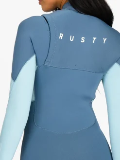 Fashion A Series Ecoprene 3/2 Chest Zip Long Sleeve Steamer Wetsuit Womens Wetsuits