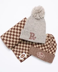 Outlet Academy Embroidered Pom Pom Beanie Womens Beanies & Knits