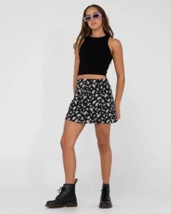 Discount Amelia Knit Racer Crop Tank Top Womens Tees & Tanks
