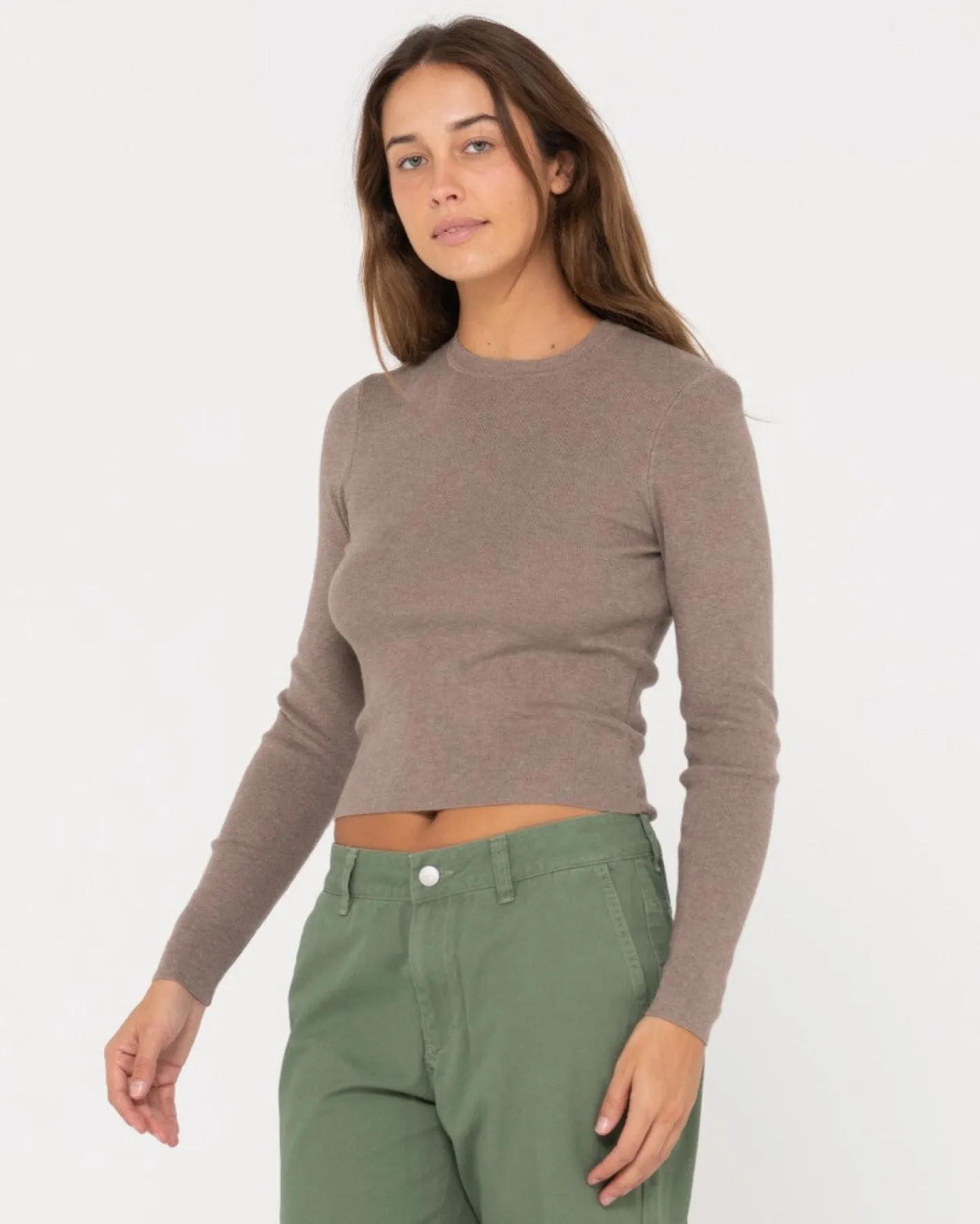 Hot Amelia Skimmer Long Sleeve Knit Top Womens Fashion Tops