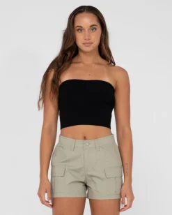 Discount Amelia Strapless Knit Crop Top Womens Fashion Tops