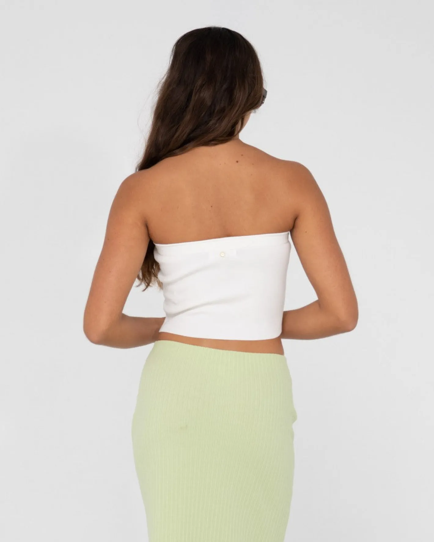 Cheap Amelia Strapless Knit Crop Top Womens Fashion Tops