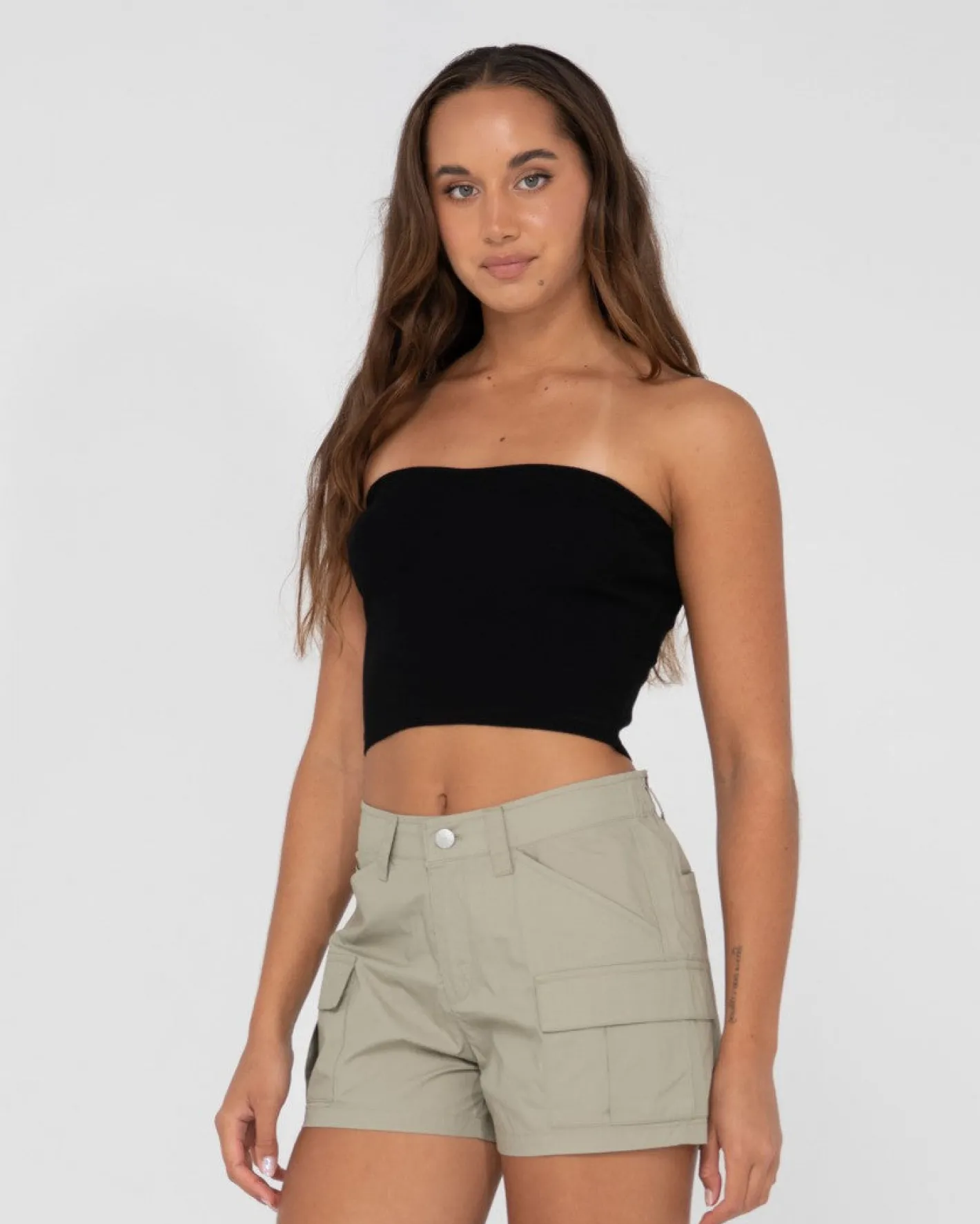 Discount Amelia Strapless Knit Crop Top Womens Fashion Tops