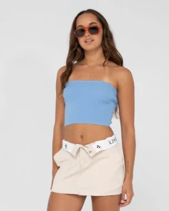 Sale Amelia Strapless Knit Crop Top Womens Fashion Tops