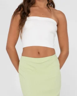 Cheap Amelia Strapless Knit Crop Top Womens Fashion Tops