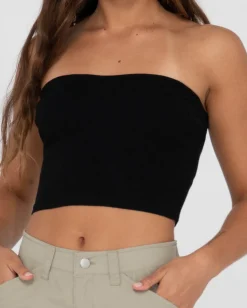 Discount Amelia Strapless Knit Crop Top Womens Fashion Tops