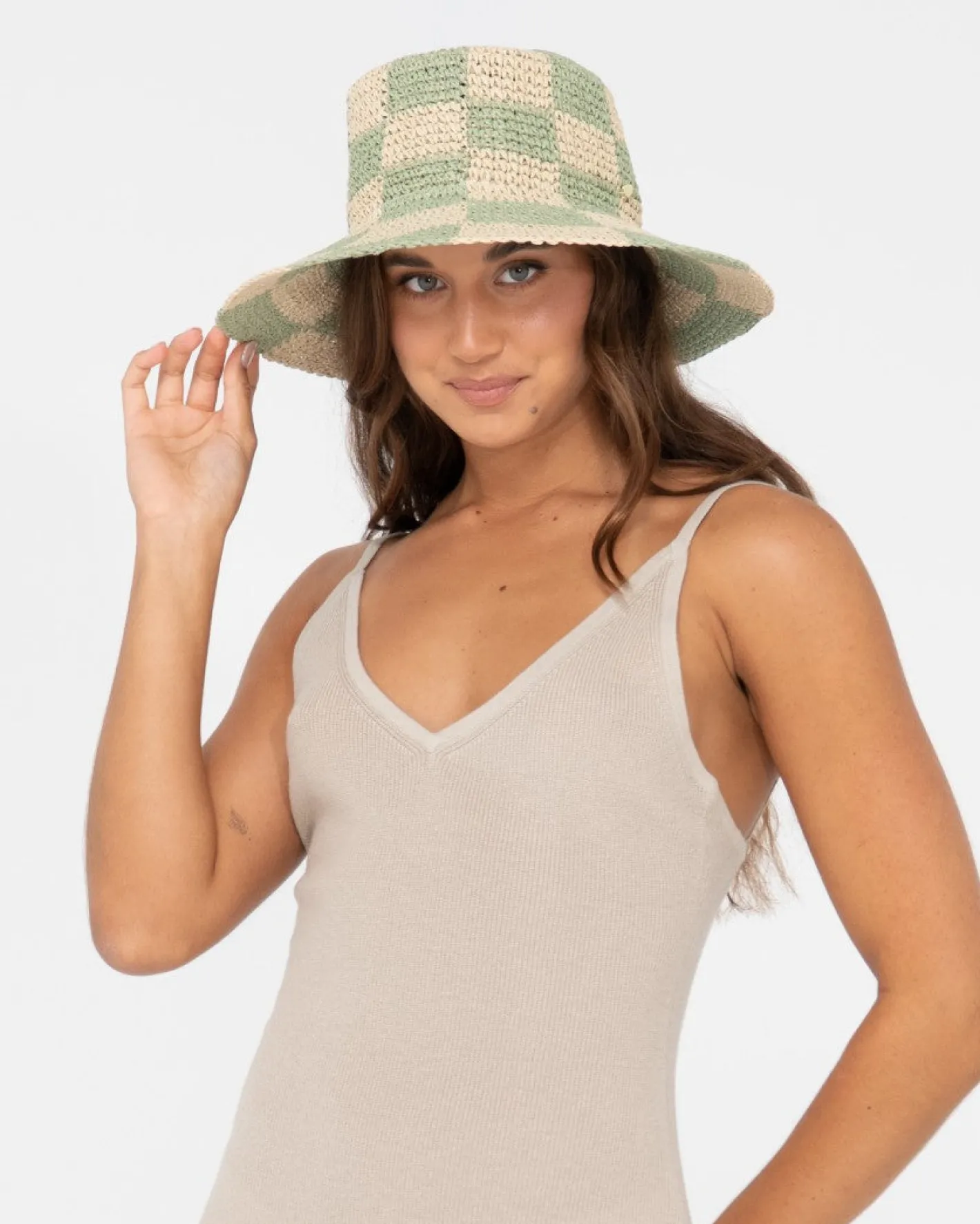 Hot Ariel Natural Straw Bucket Hat Womens Caps & Hats