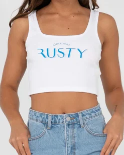 Store 1985 Baby Graphic Crop Tank Top Womens Tees & Tanks