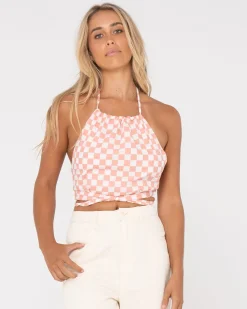 Cheap Bad Habits Halter Neck Top Womens Tees & Tanks