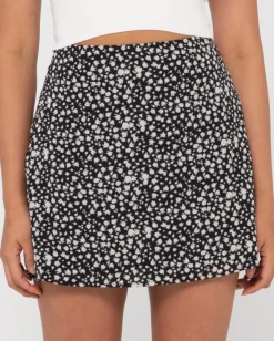 Cheap Balnear Floral High Waisted Mini Skirt Womens Skirts