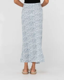 Flash Sale Balnear Floral Printed High Waisted Midi Skirt Womens Skirts