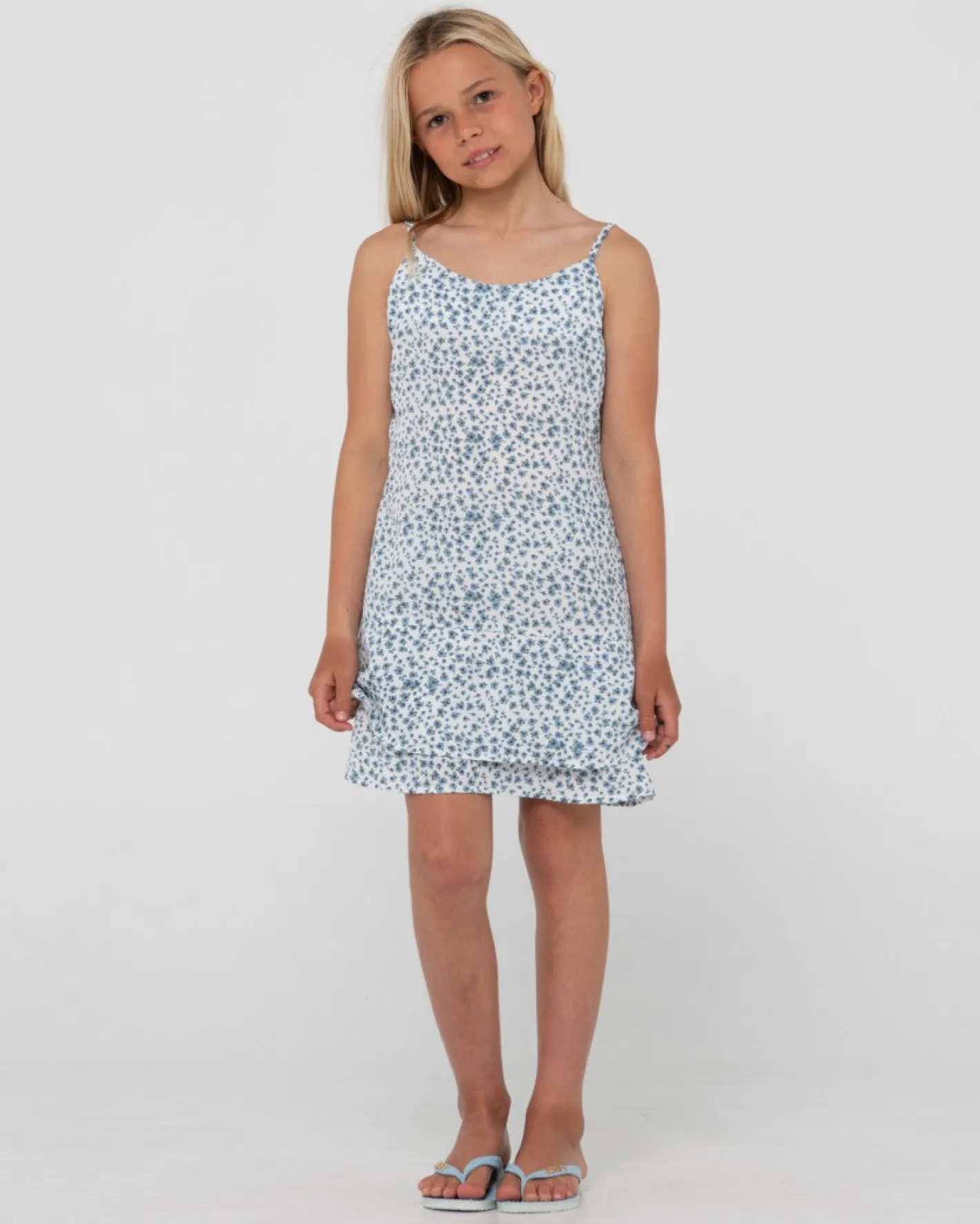 Best Balnear Floral Printed Mini Dress Girls Kids Dresses