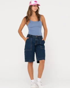 Best Billie Low Rise Carpenter Jort Womens Denim