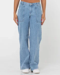 Flash Sale Billie Low Rise Denim Carpenter Jean Womens Pants