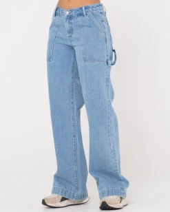 Hot Billie Low Rise Denim Carpenter Jean Womens Pants