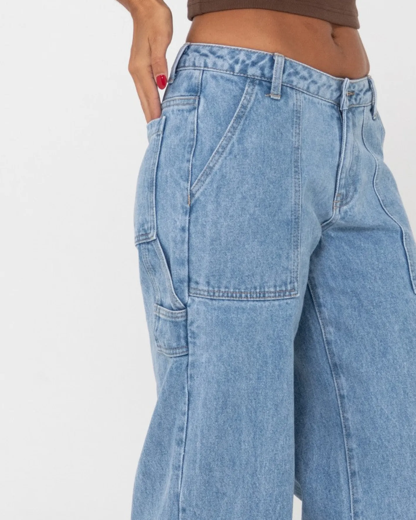 Flash Sale Billie Low Rise Denim Carpenter Jean Womens Pants