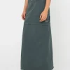 Fashion Billie Low Rise Ripstop Zip Off Maxi Skirt Womens Skirts