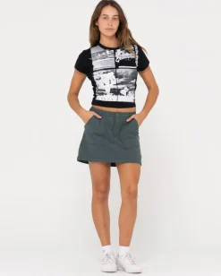 Fashion Billie Low Rise Ripstop Zip Off Maxi Skirt Womens Skirts