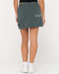 Fashion Billie Low Rise Ripstop Zip Off Maxi Skirt Womens Skirts