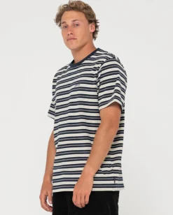 Cheap Biscuits Striped Short Sleeve Tee Mens Tees