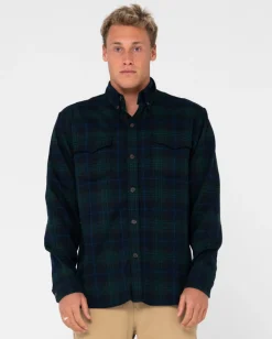 Store Black Watch Long Sleeve Flannel Shirt Mens Shirts