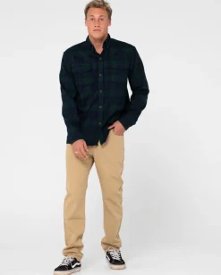 Store Black Watch Long Sleeve Flannel Shirt Mens Shirts