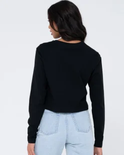 New Blanks Long Sleeve Baby Tee Womens Basics From 2 For $50*
