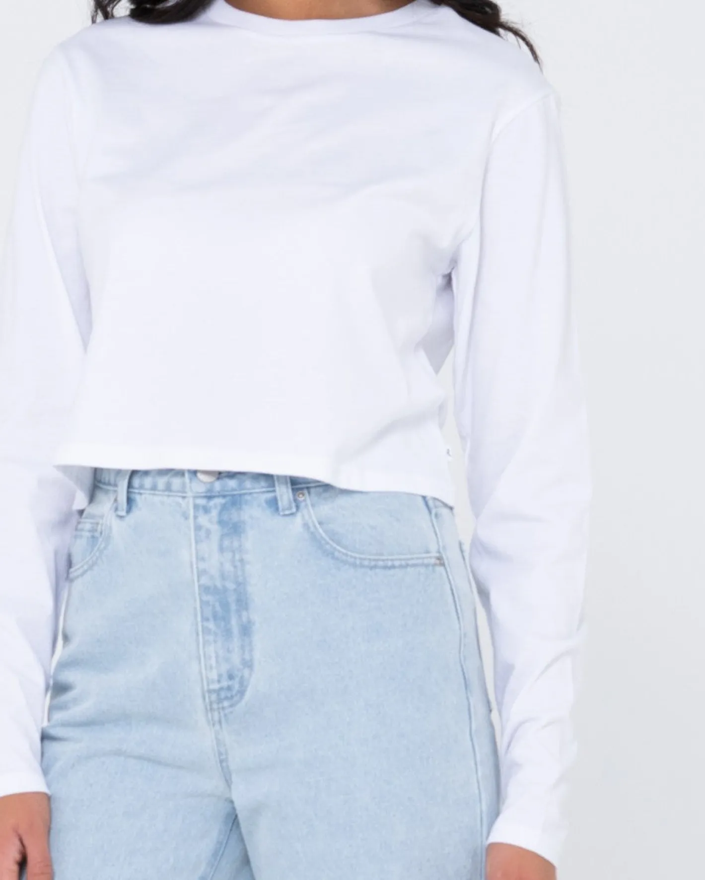 Clearance Blanks Long Sleeve Baby Tee Womens Tees & Tanks