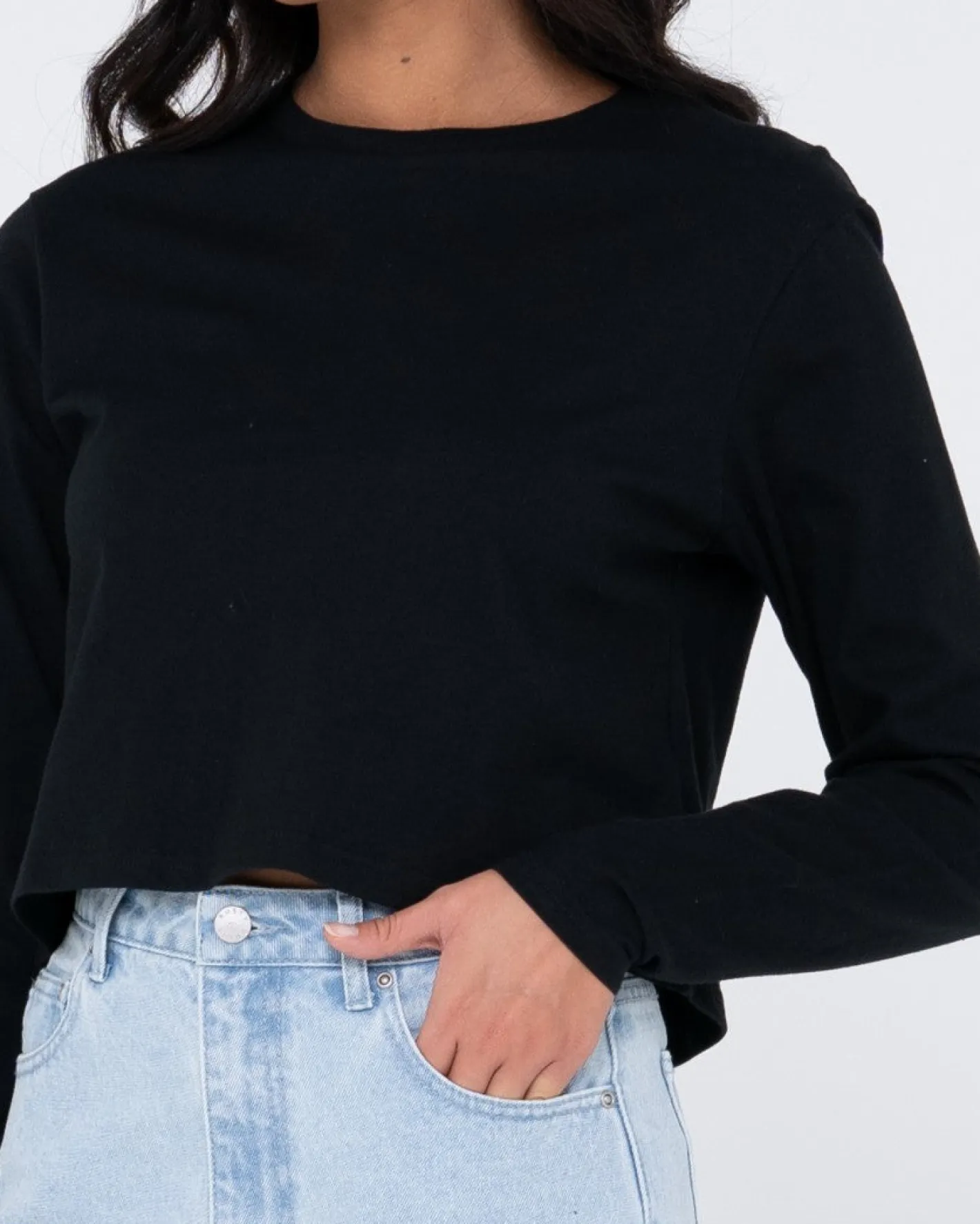 New Blanks Long Sleeve Baby Tee Womens Basics From 2 For $50*