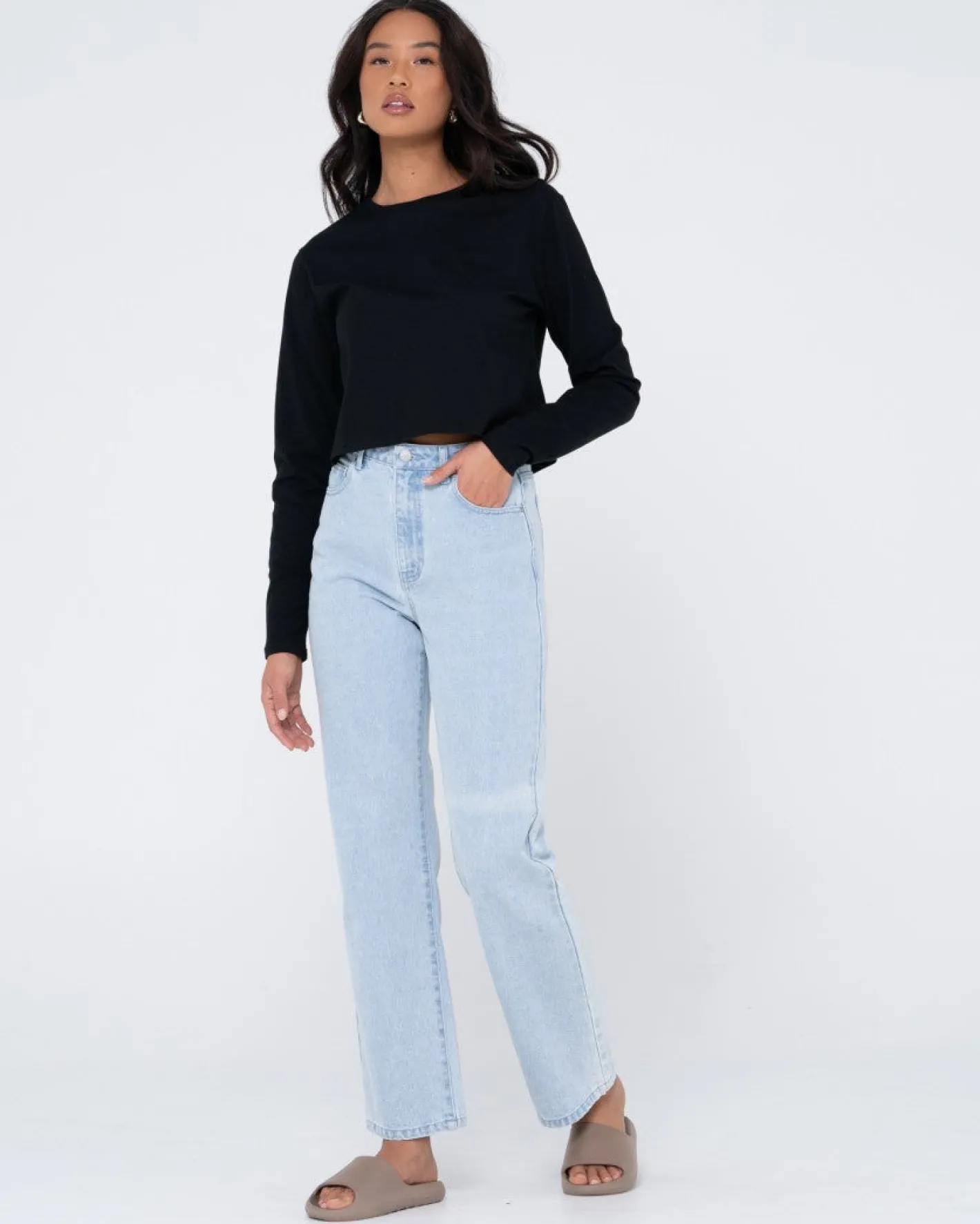New Blanks Long Sleeve Baby Tee Womens Basics From 2 For $50*