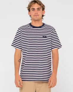 Cheap Blazewater Short Sleeve Striped Tee Mens Tees