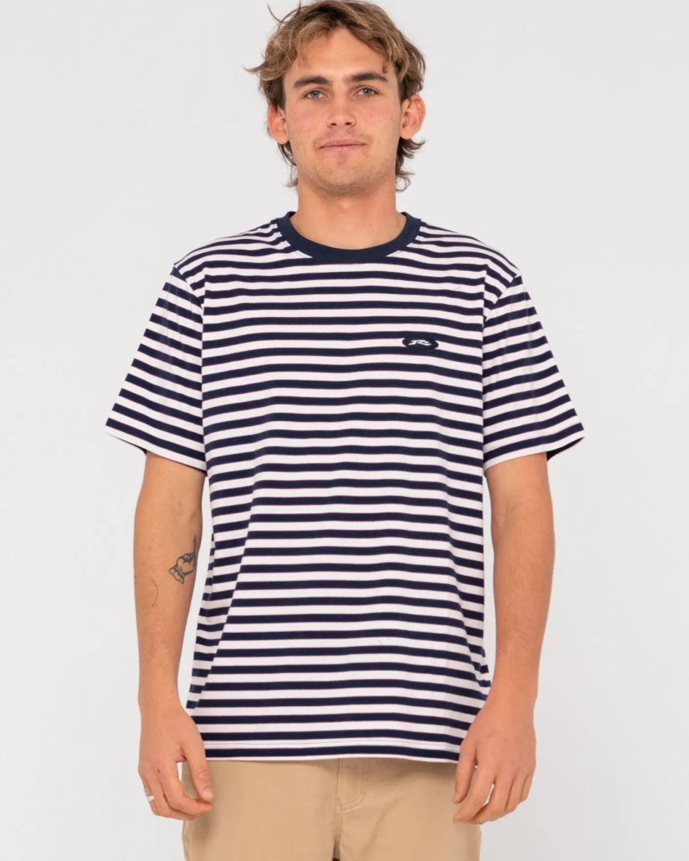 Cheap Blazewater Short Sleeve Striped Tee Mens Tees
