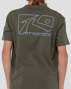 Fashion Boxed Out Short Sleeve Graphic Tee Boys Kids Tops