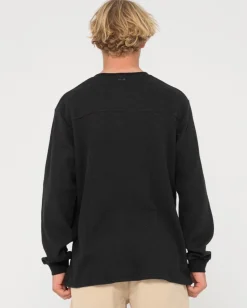 Shop Boxed Out Waffle Long Sleeve Tee Mens Tees