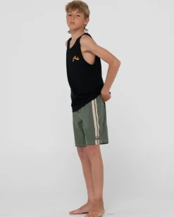 Cheap Burnt Rubber Vintage Wash Boardshort Boys Kids Bottoms