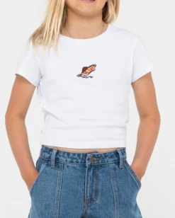 Online Butterfly Skimmer Baby Tee Girls Kids Tops