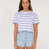 Flash Sale Camila Stripe Relaxed Crop Tee Womens Tees & Tanks