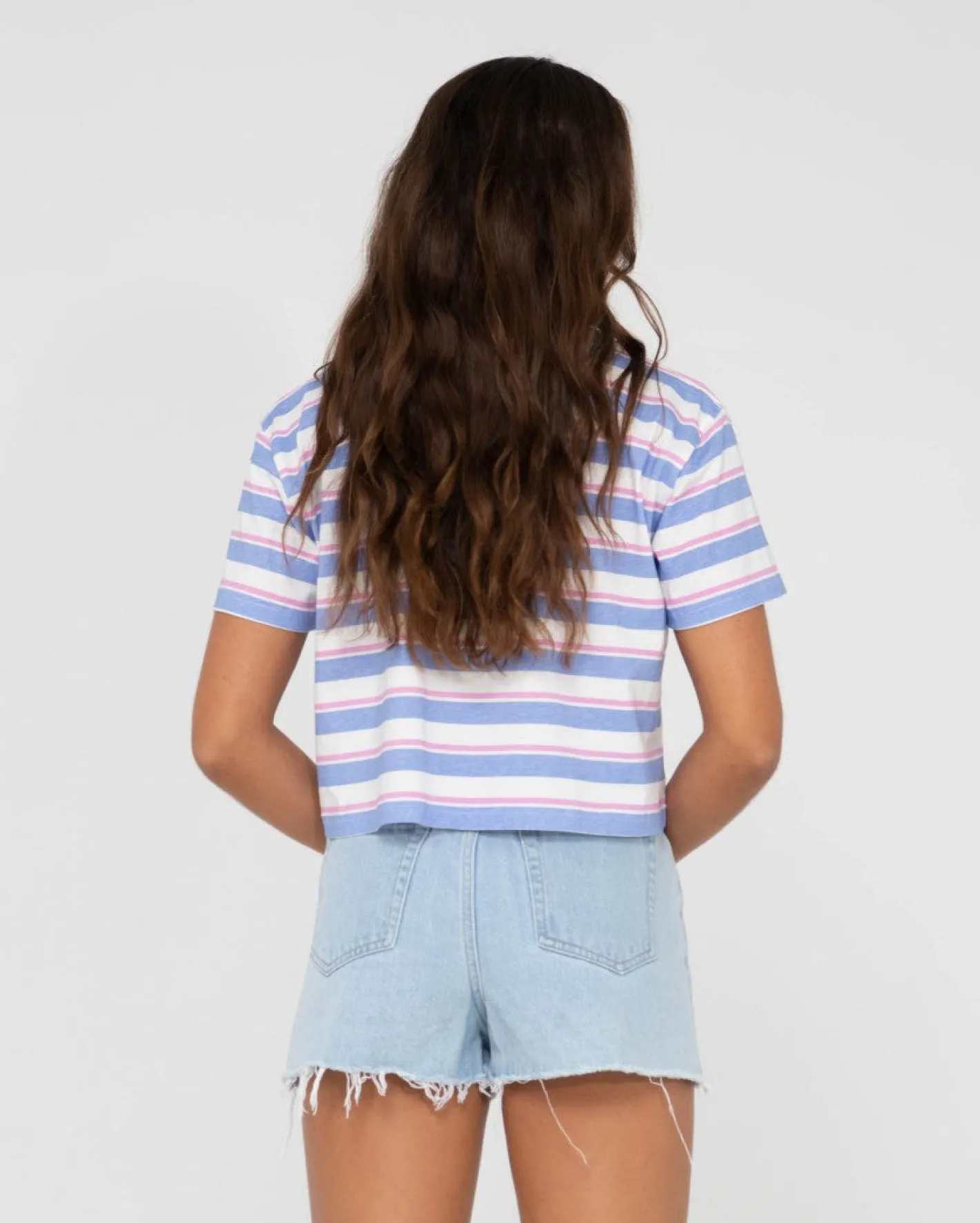 Flash Sale Camila Stripe Relaxed Crop Tee Womens Tees & Tanks