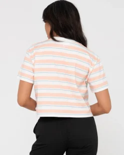 Store Camila Stripe Relaxed Crop Tee Womens Tees & Tanks