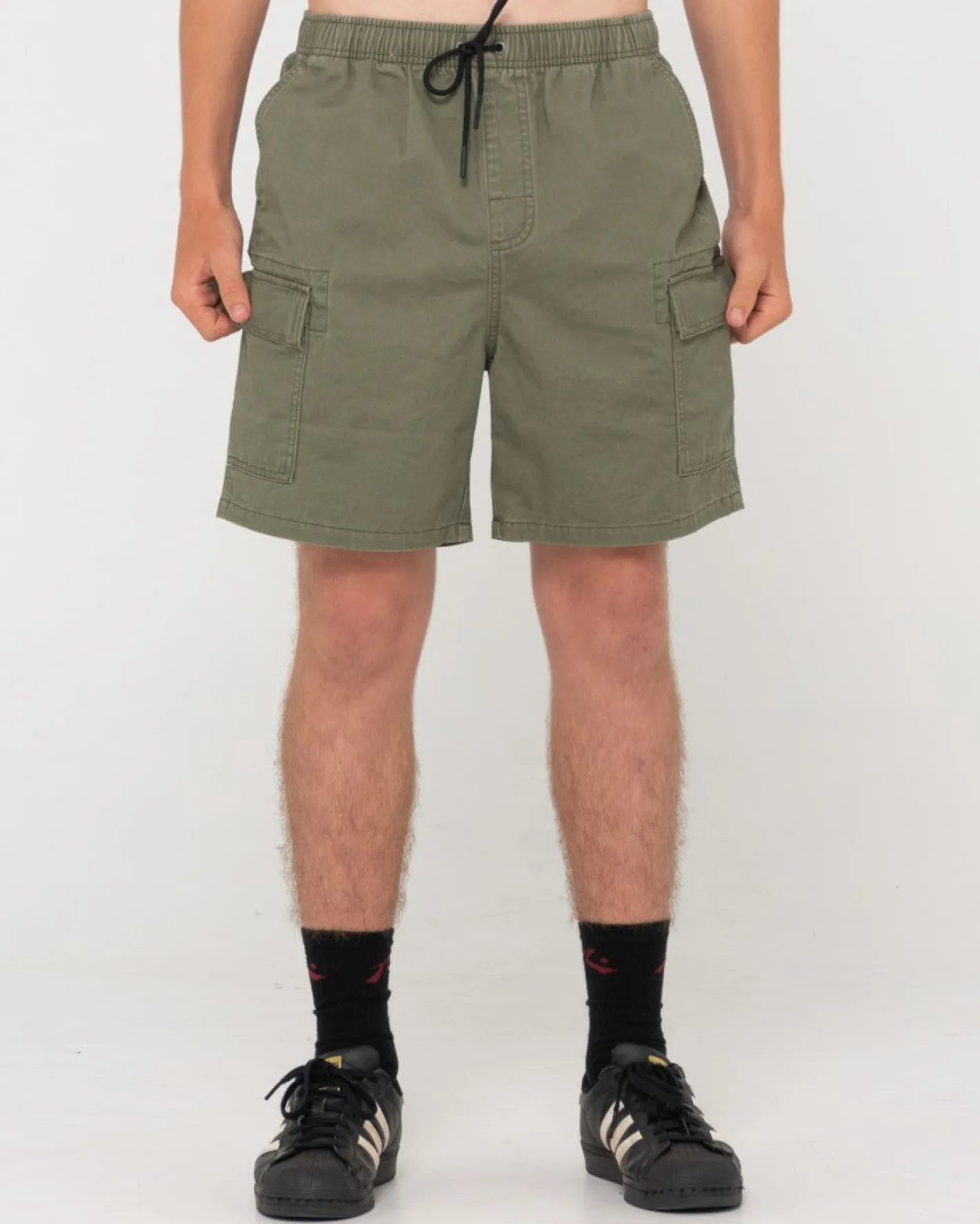 Cheap Camper Cargo Elastic Short Mens Shorts