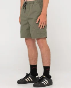 Cheap Camper Cargo Elastic Short Mens Shorts