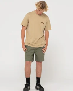 Cheap Camper Cargo Elastic Short Mens Shorts