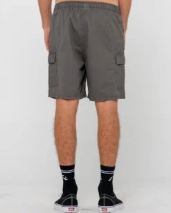 Store Camper Vintage Wash Cargo Elastic Short Mens Shorts