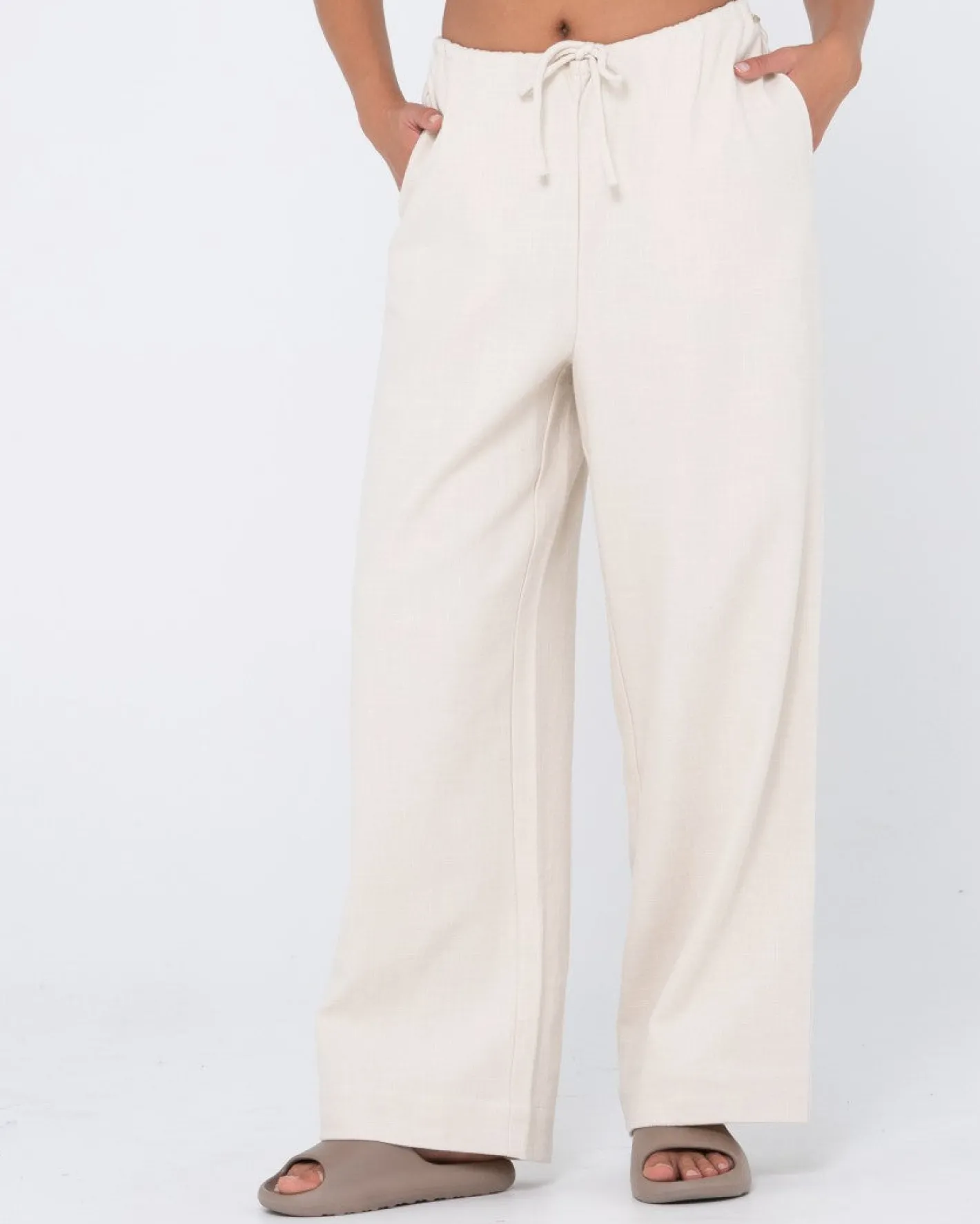 Shop Carolina High Waisted Relaxed Fit Linen Pant Womens Pants
