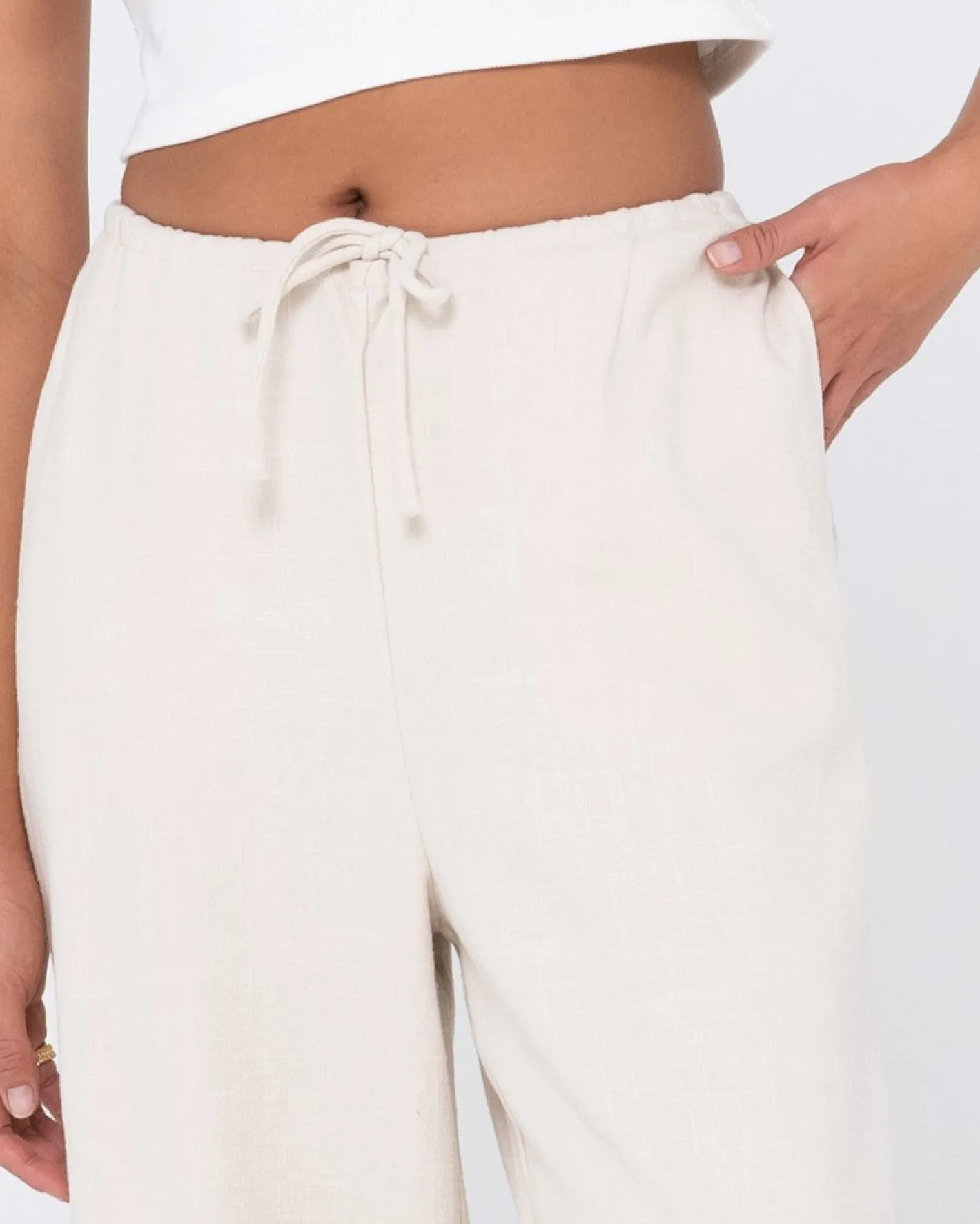 Shop Carolina High Waisted Relaxed Fit Linen Pant Womens Pants