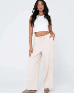 Shop Carolina High Waisted Relaxed Fit Linen Pant Womens Pants