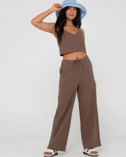 Best Carolina High Waisted Relaxed Fit Linen Pant Womens Pants