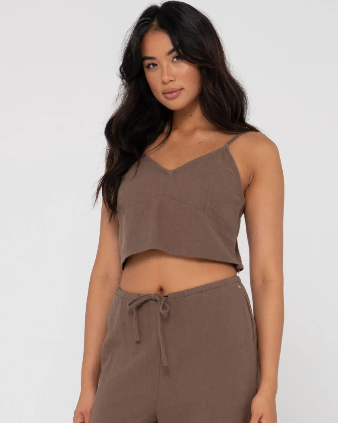 Store Carolina V Neck Linen Slip Top Womens Fashion Tops