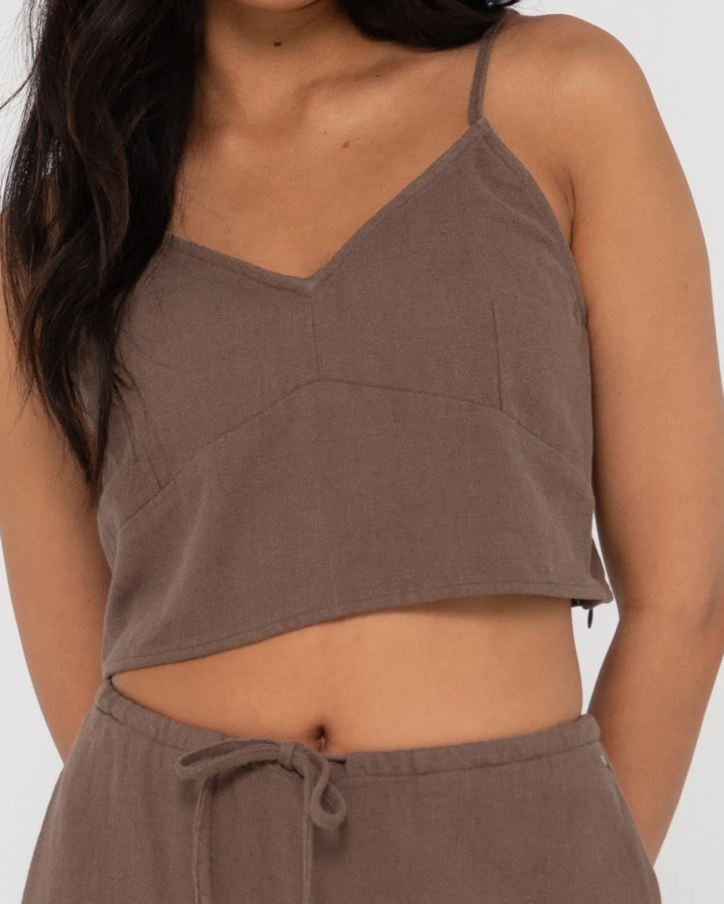 Store Carolina V Neck Linen Slip Top Womens Fashion Tops