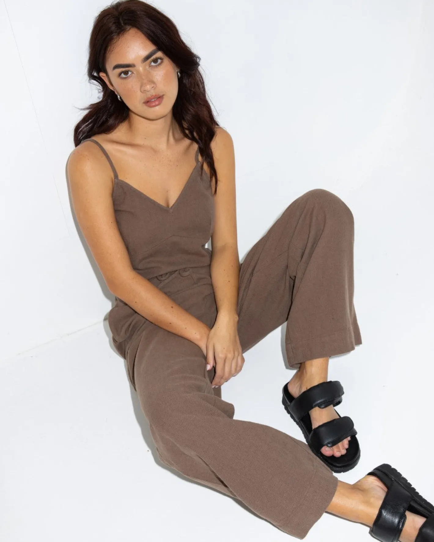 Store Carolina V Neck Linen Slip Top Womens Fashion Tops